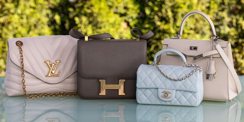 diverse Designer Handtaschen in Pastellfarben