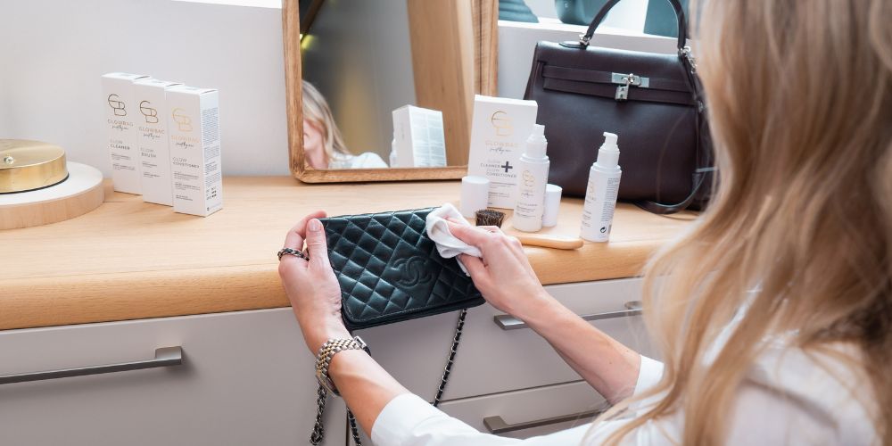 Vintage Tasche reinigen und pflegen mit GLOWBAG